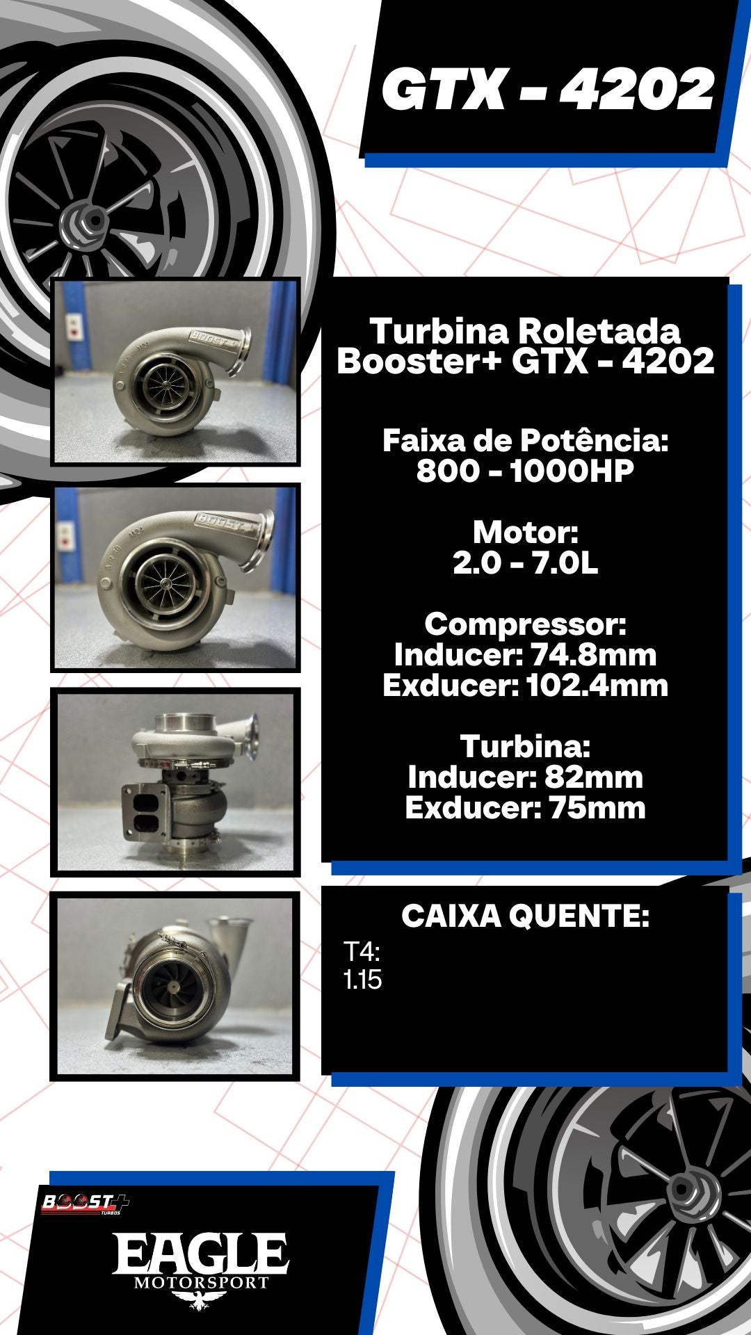 Turbina Roletada Booster+ G42 - 1450