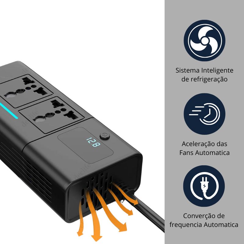 Inversor para carro portátil 12V - 200W