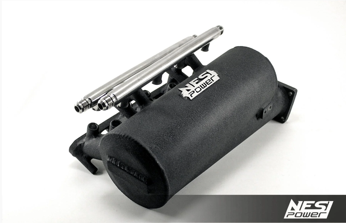 Coletor Dualplenum Vw Ap 8v Unilateral Borboleta para Frente 8 Bicos -preto Texturizado