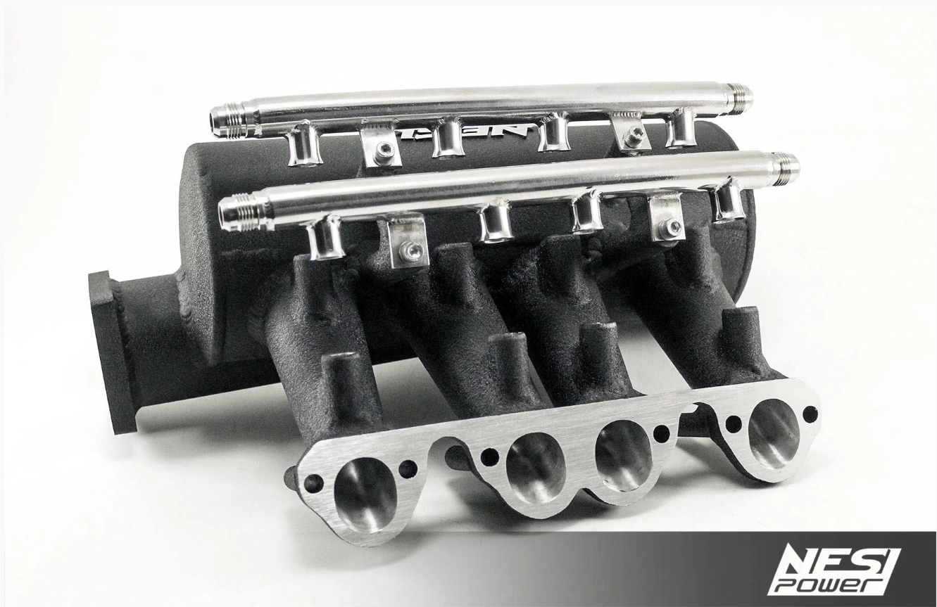 Coletor Dualplenum Vw Ap 8v Unilateral Borboleta para Frente 8 Bicos -preto Texturizado