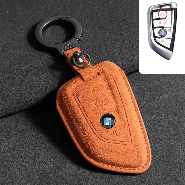Capa de Chave de Camurça Bmw