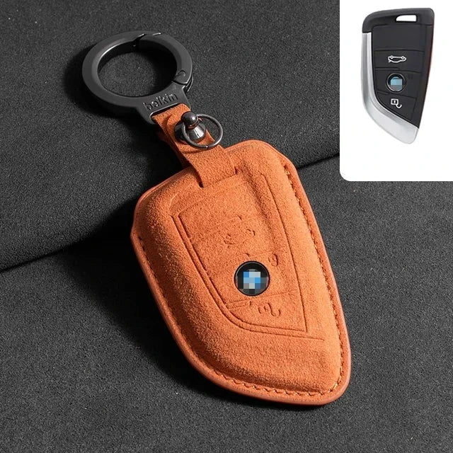 Capa de Chave de Camurça Bmw