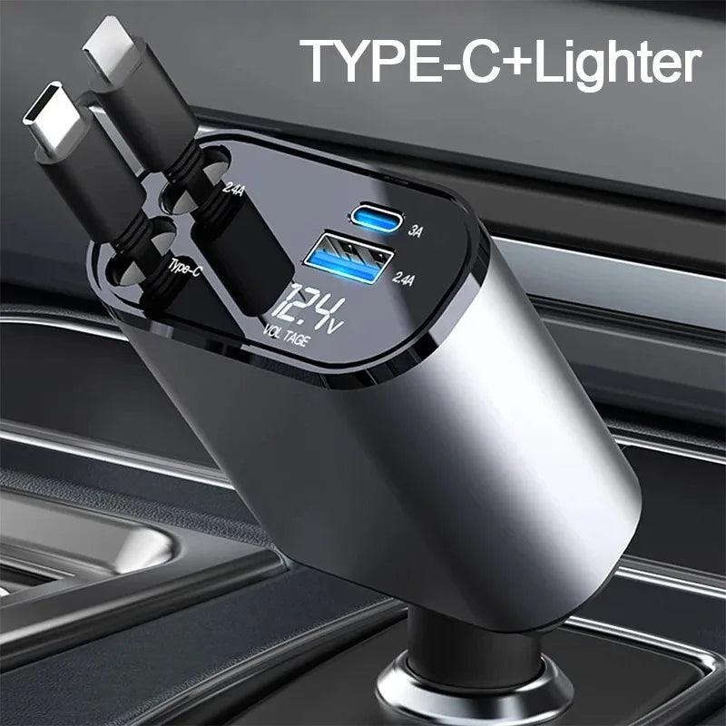 Carregador Usb Turbo Retrátil