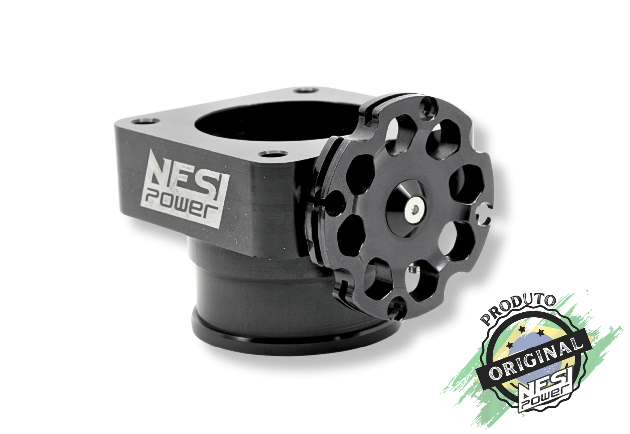 Corpo de Borboleta Padrão Golf Audi 55mm Tbi Billet Preto - Nesi Power