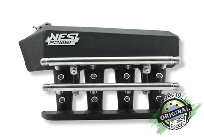 Coletor Singleplenum Gm C20xe Chevette Borboleta para Frente 8 Bicos - Preto Texturizado