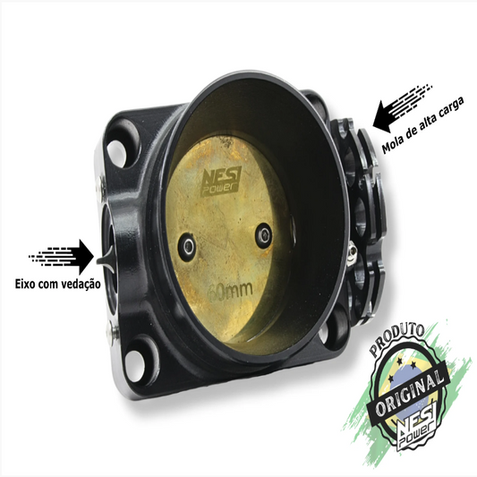 Corpo de Borboleta Padrão Ômega 60mm Tbi Billet Preto - Nesi Power