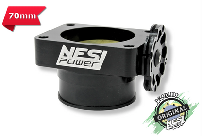 Corpo de Borboleta Padrão Ômega 70mm Tbi Billet Preto - Nesi Power