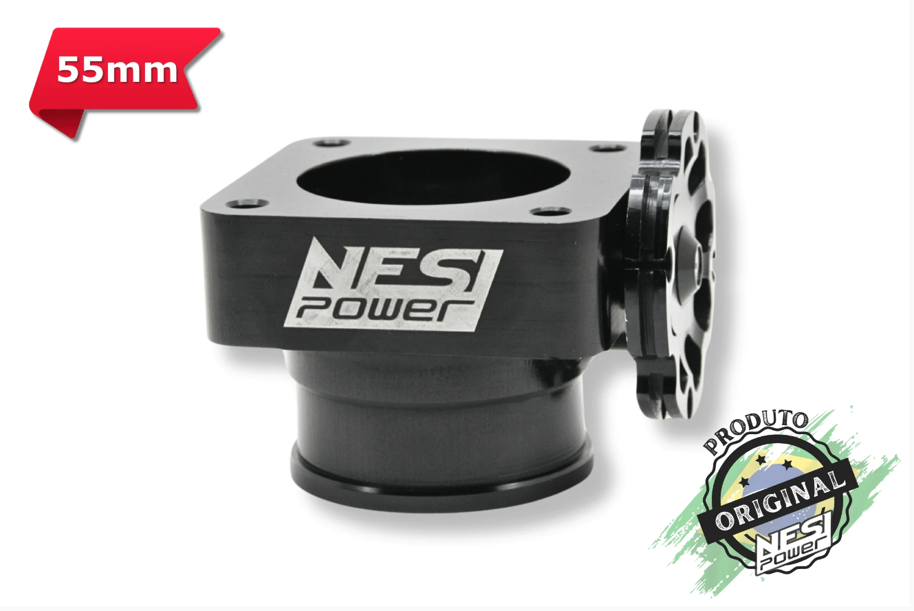 Corpo de Borboleta Padrão Golf Audi 55mm Tbi Billet Preto - Nesi Power