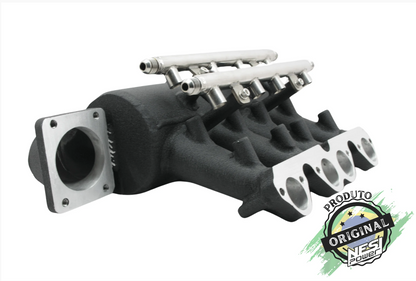 Coletor Dualplenum Vw Ap 8v Unilateral Borboleta para Frente 8 Bicos - Preto Texturizado