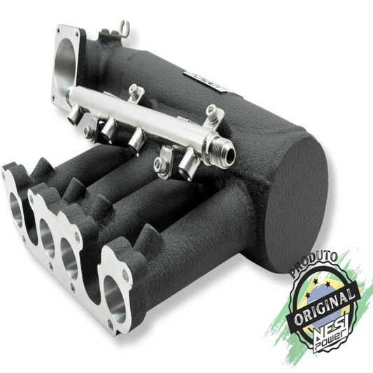 Coletor Dualplenum Vw Ap 8v Fluxo Cruzado Borboleta para Frente 4 Bicos -  Preto Texturizado
