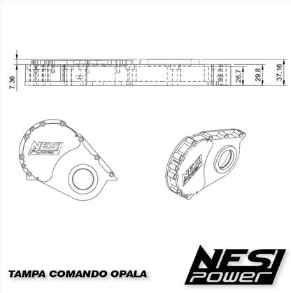 Tampa Conjunto de Engrenagens Comando Opala Billet - Nesipower