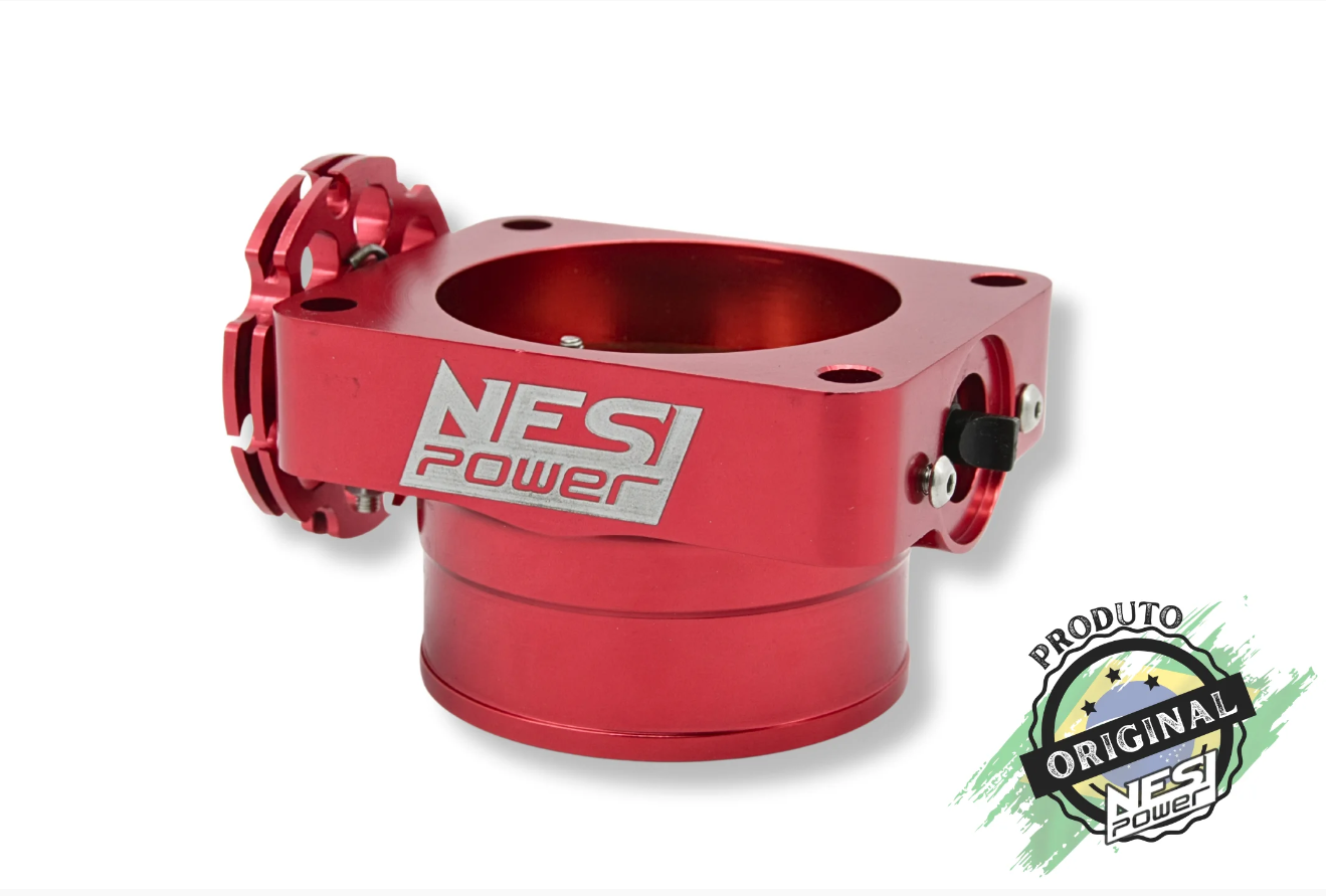 Corpo de Borboleta Padrão Ômega 70mm Tbi Billet Vermelho - Nesi Power