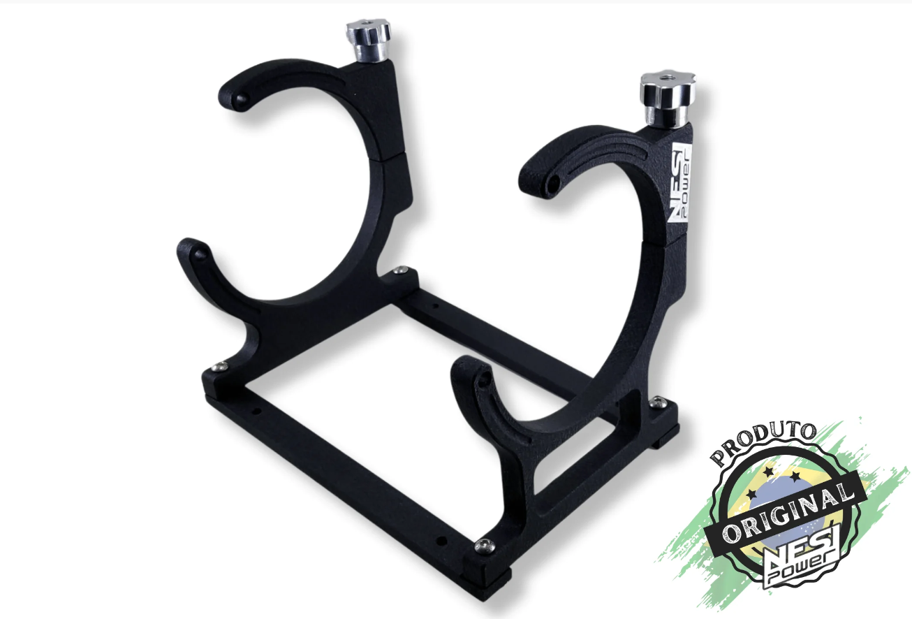 Suporte Cilindro Nitro Simples Preto Texturizado