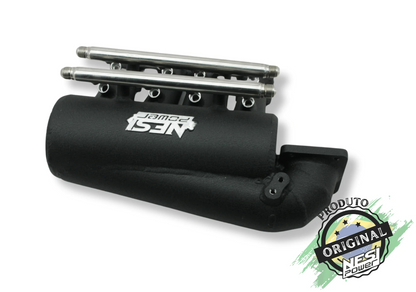 Coletor Dualplenum Vw Ap 8v Unilateral Borboleta para Frente 8 Bicos - Preto Texturizado