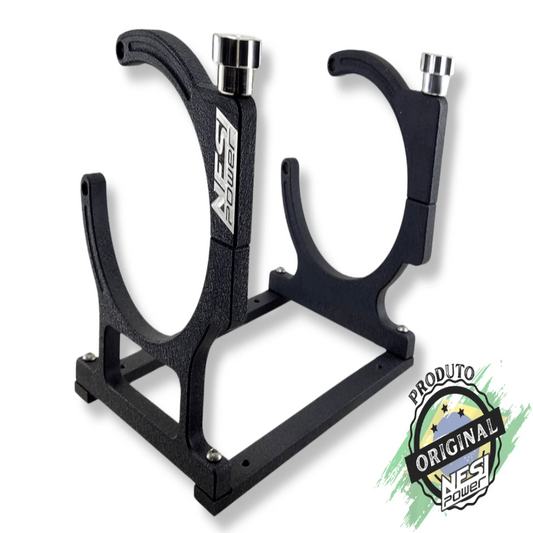 Suporte Cilindro Nitro Simples Preto Texturizado