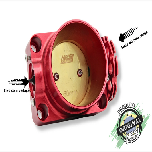 Corpo de Borboleta Padrão Ômega 60mm Tbi Billet Vermelho - Nesi Power