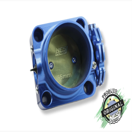 Corpo de Borboleta Padrão Golf Audi 55mm Tbi Billet Azul - Nesi Power