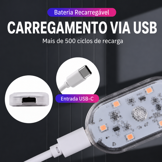 LED Multicor para Interna/Externa do carro.