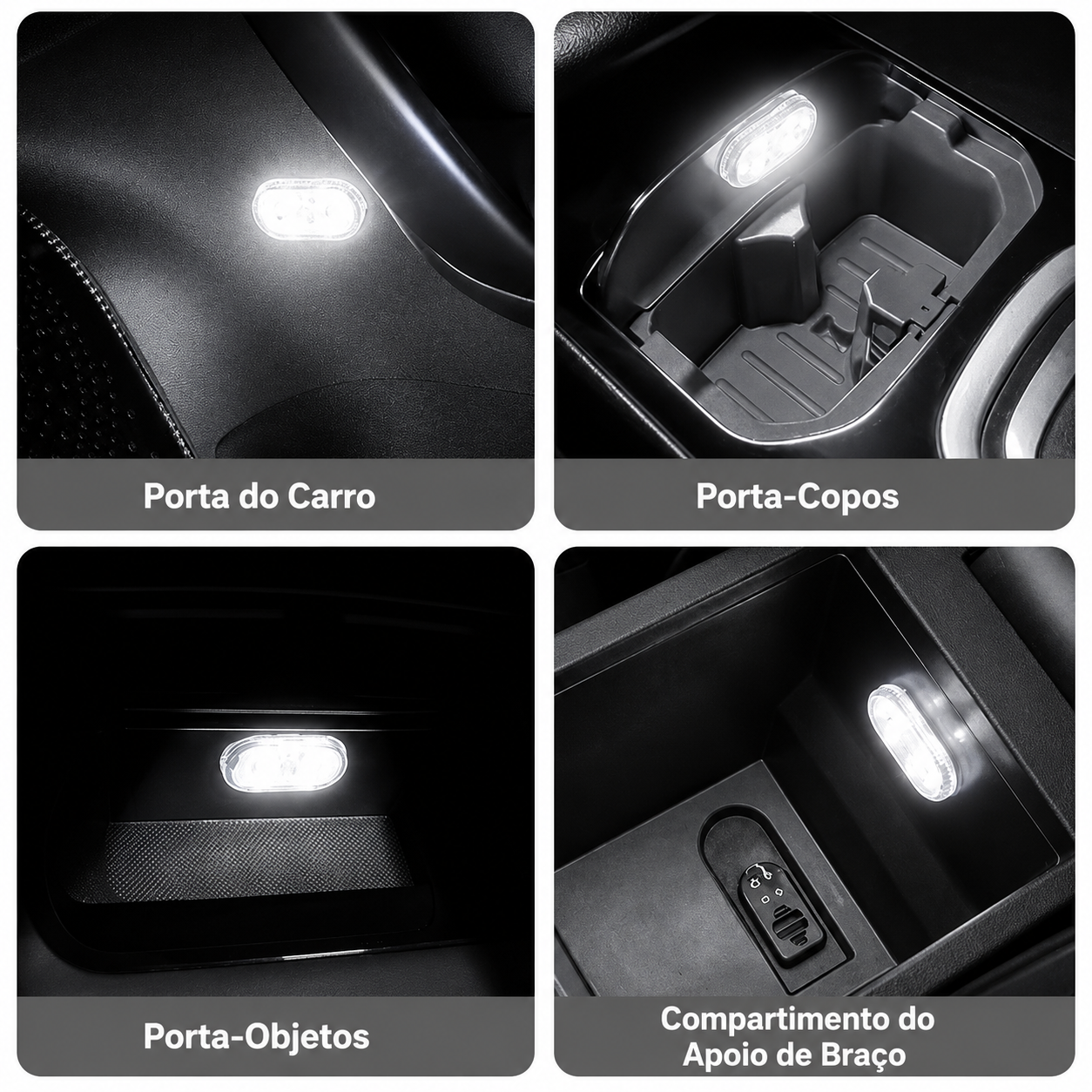 LED Multicor para Interna/Externa do carro.