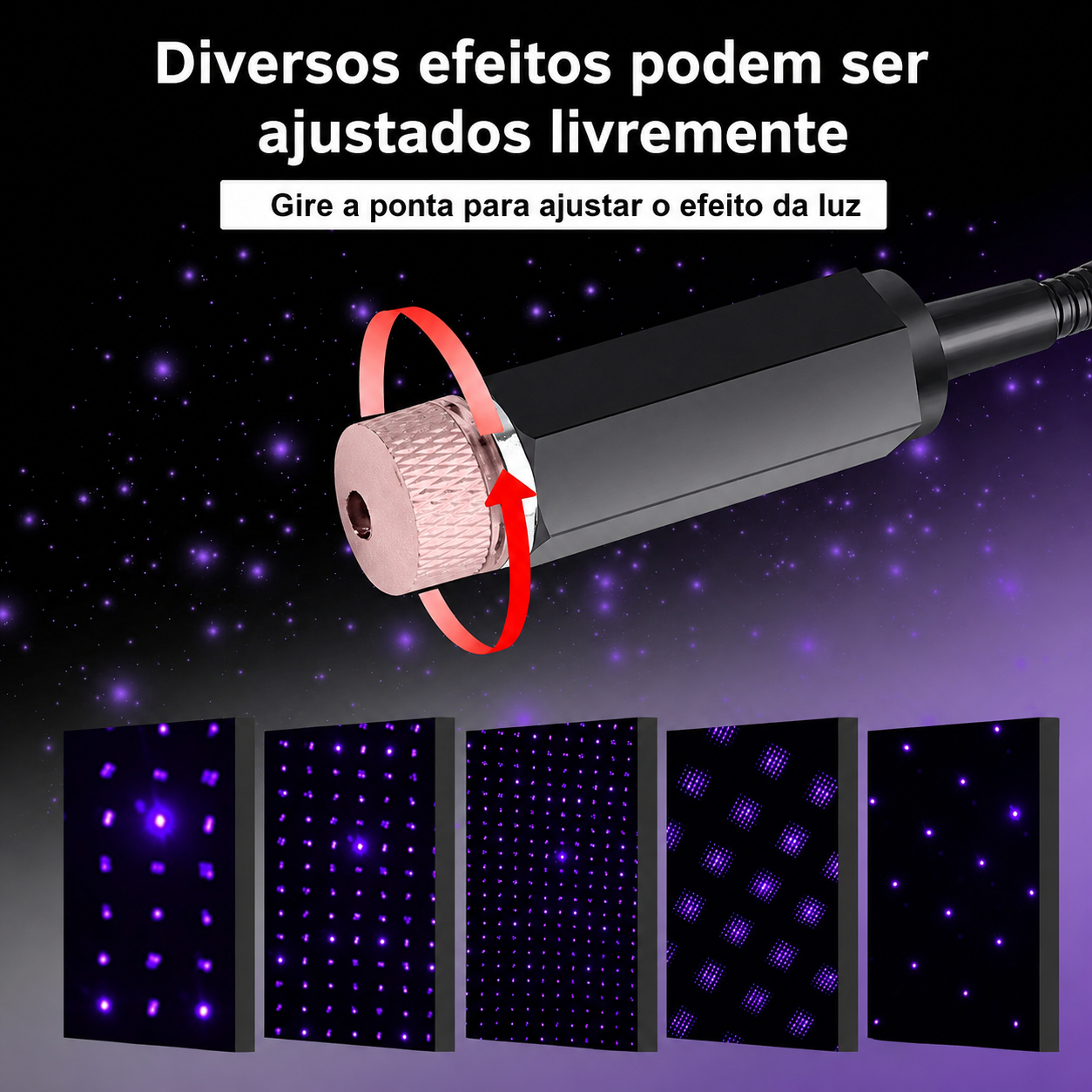 Mini projetor de estrelas USB