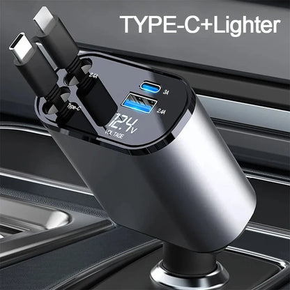 Carregador Usb Turbo Retrátil
