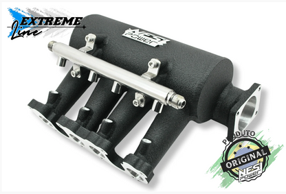Coletor Dualplenum Vw Ap 8v Fluxo Cruzado Borboleta para Frente 4 Bicos -  Preto Texturizado