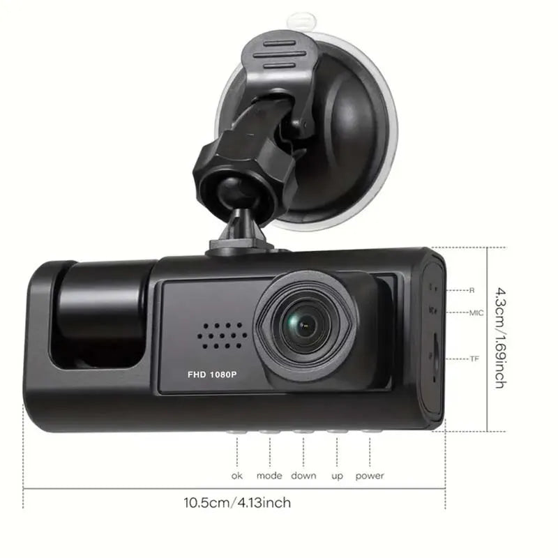 Câmera para Carro 1080p Com Visor