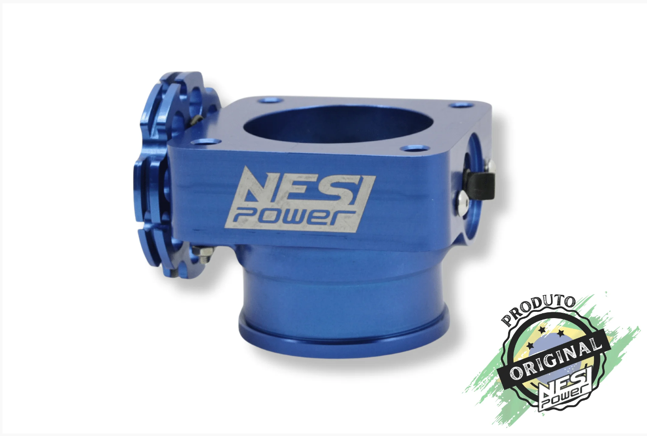 Corpo de Borboleta Padrão Golf Audi 55mm Tbi Billet Azul - Nesi Power